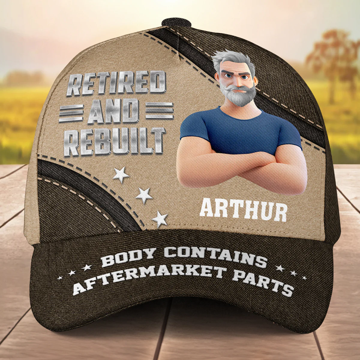 Retired And Rebuilt - Personalized Custom Classic Cap - Image 4