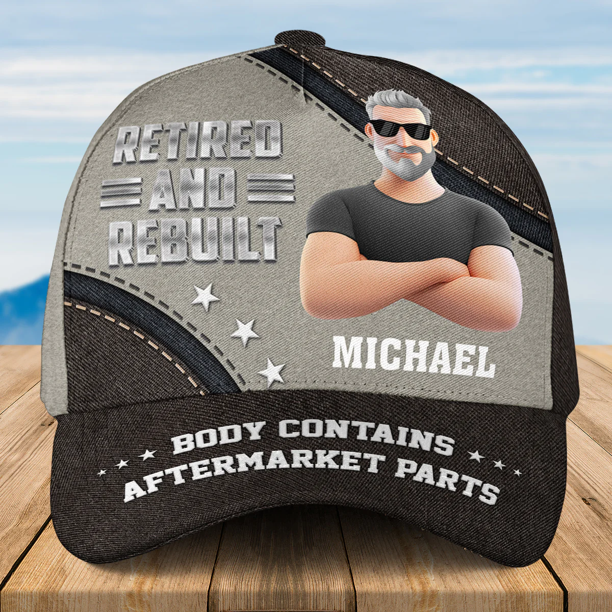 Retired And Rebuilt - Personalized Custom Classic Cap - Image 5