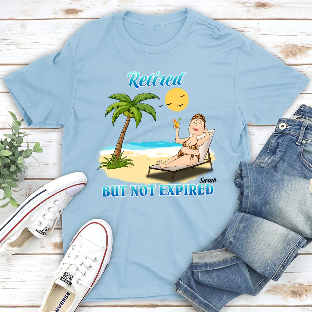 Retired But Not Expired - Personalized Custom Shirt - Image 3