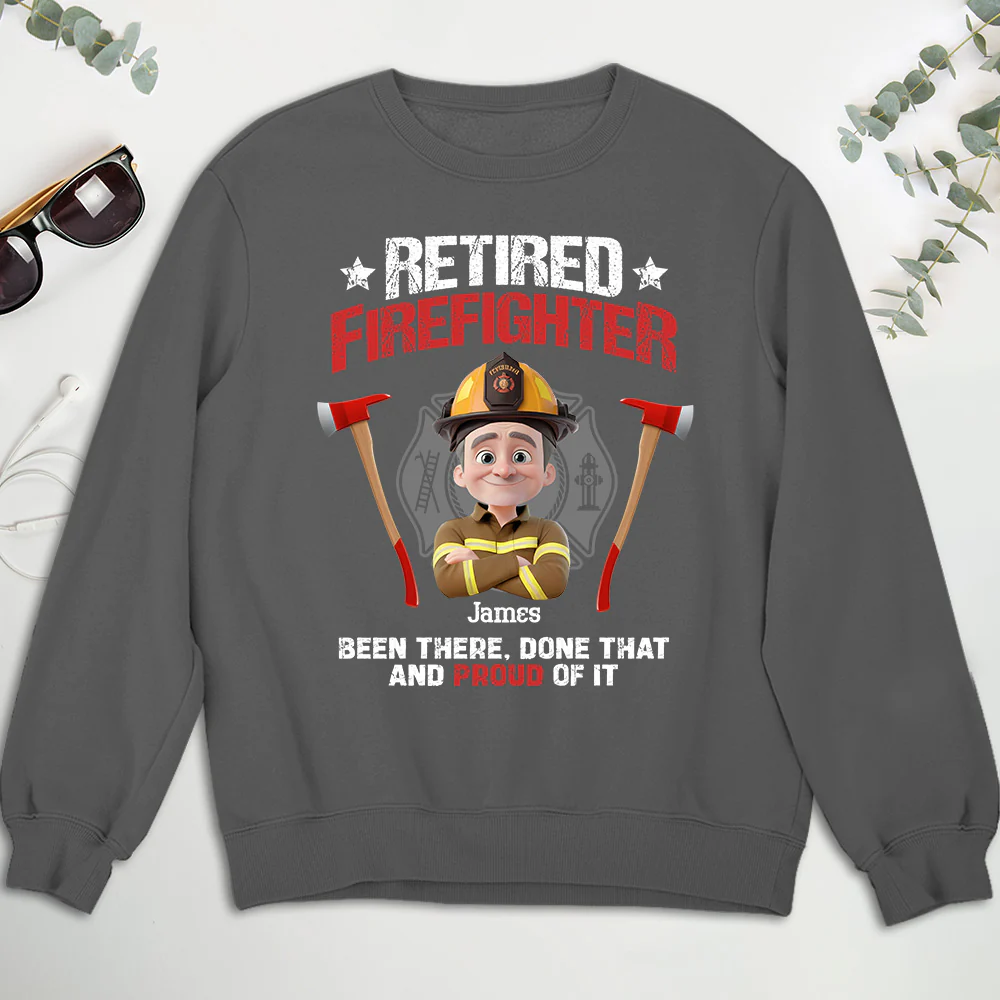 Retired Firefighter - Personalized Custom Shirt - Image 6