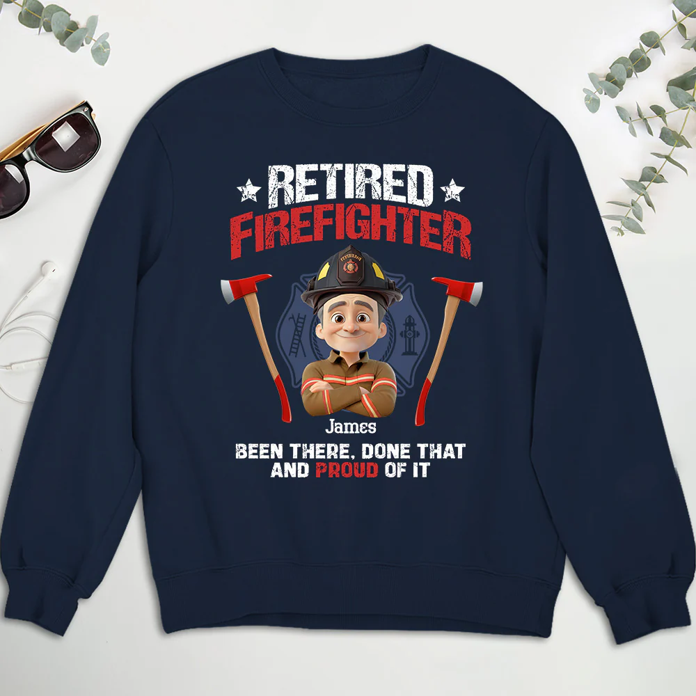 Retired Firefighter - Personalized Custom Shirt - Image 7