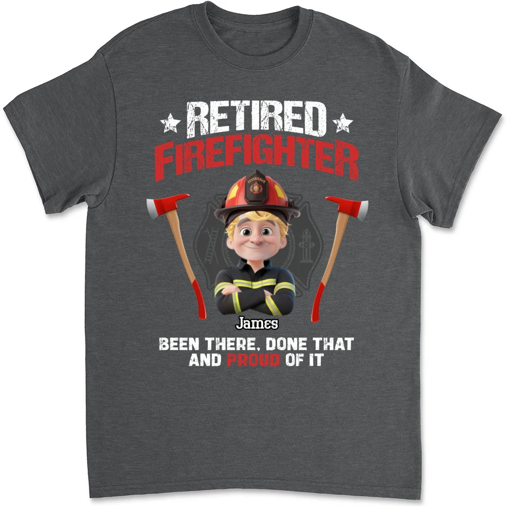 Retired Firefighter - Personalized Custom Shirt - Image 9