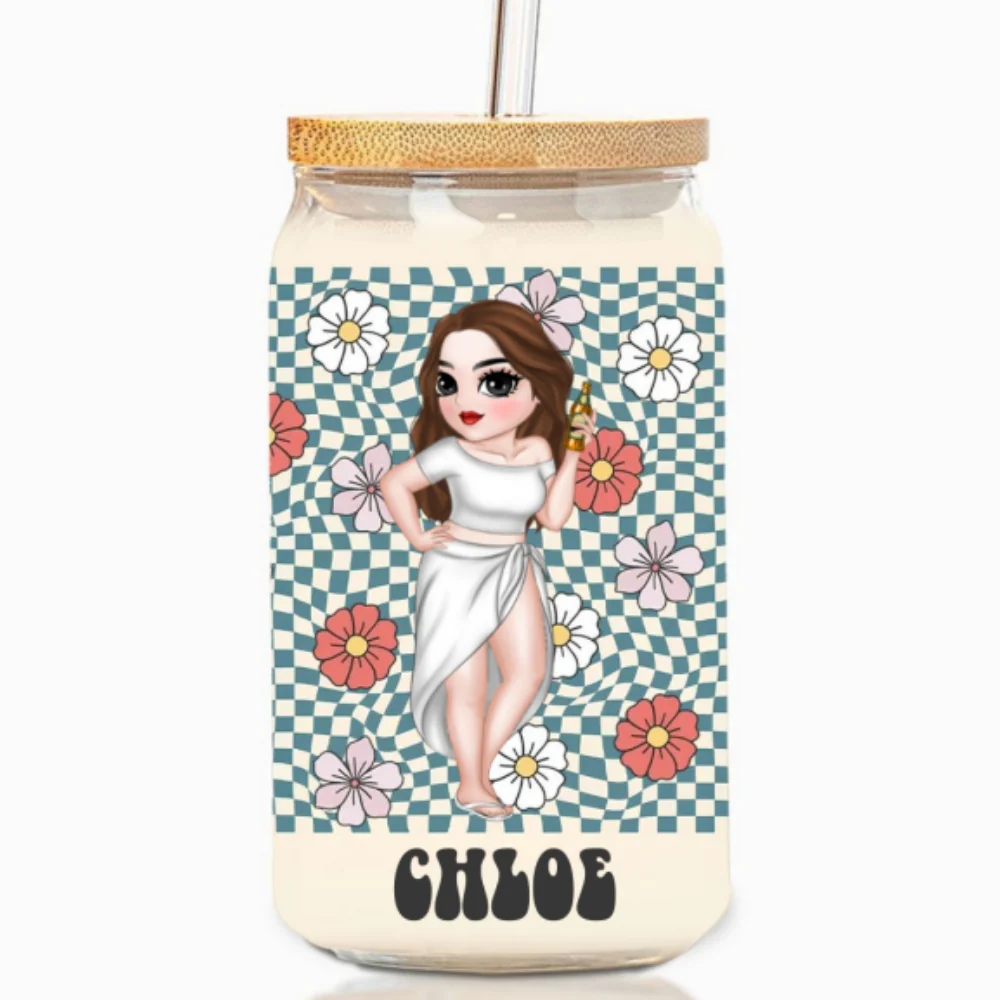 Retro Style - Personalized Custom Glass Can - Image 9