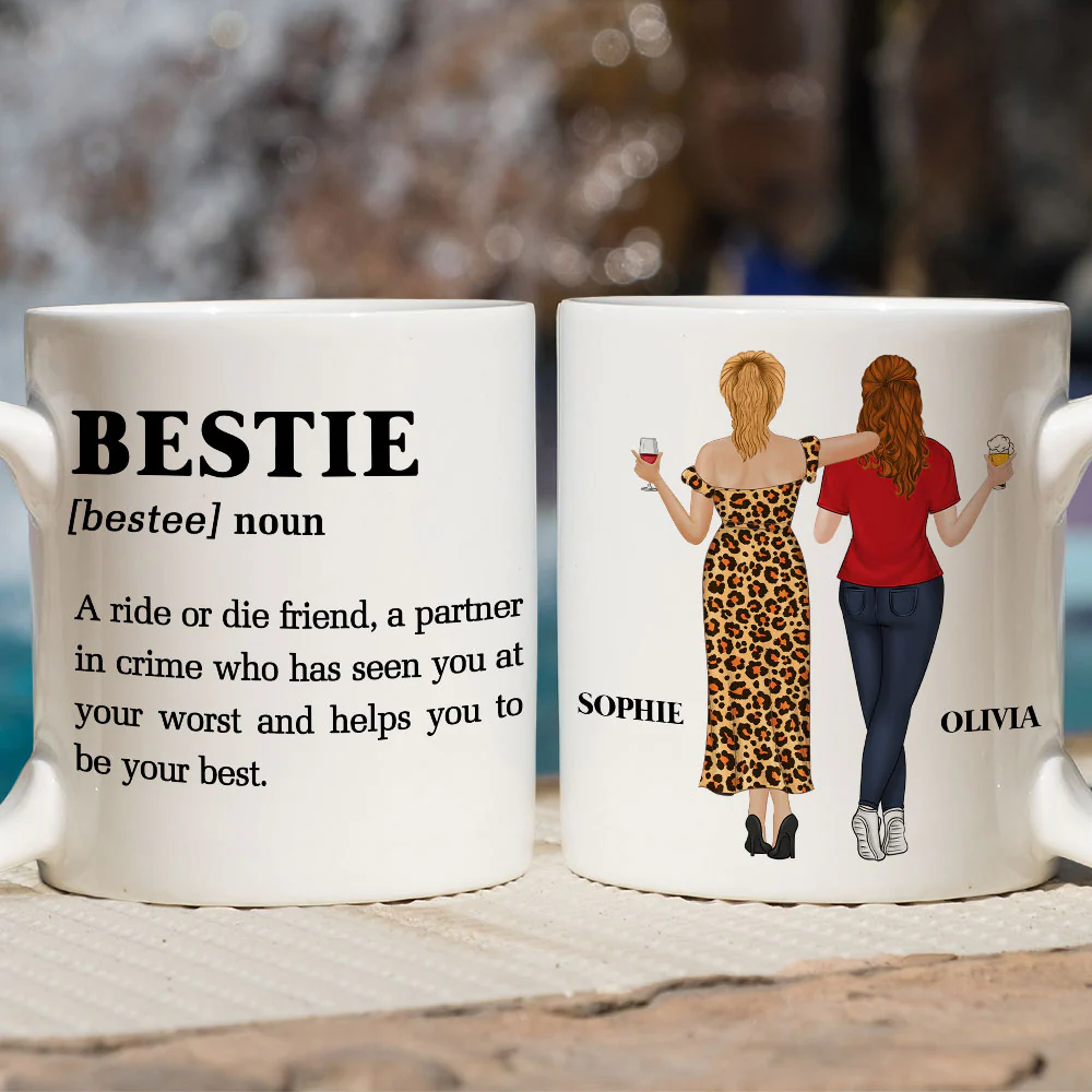 Ride Or Die Friend - Personalized Custom Coffee Mug - Image 3