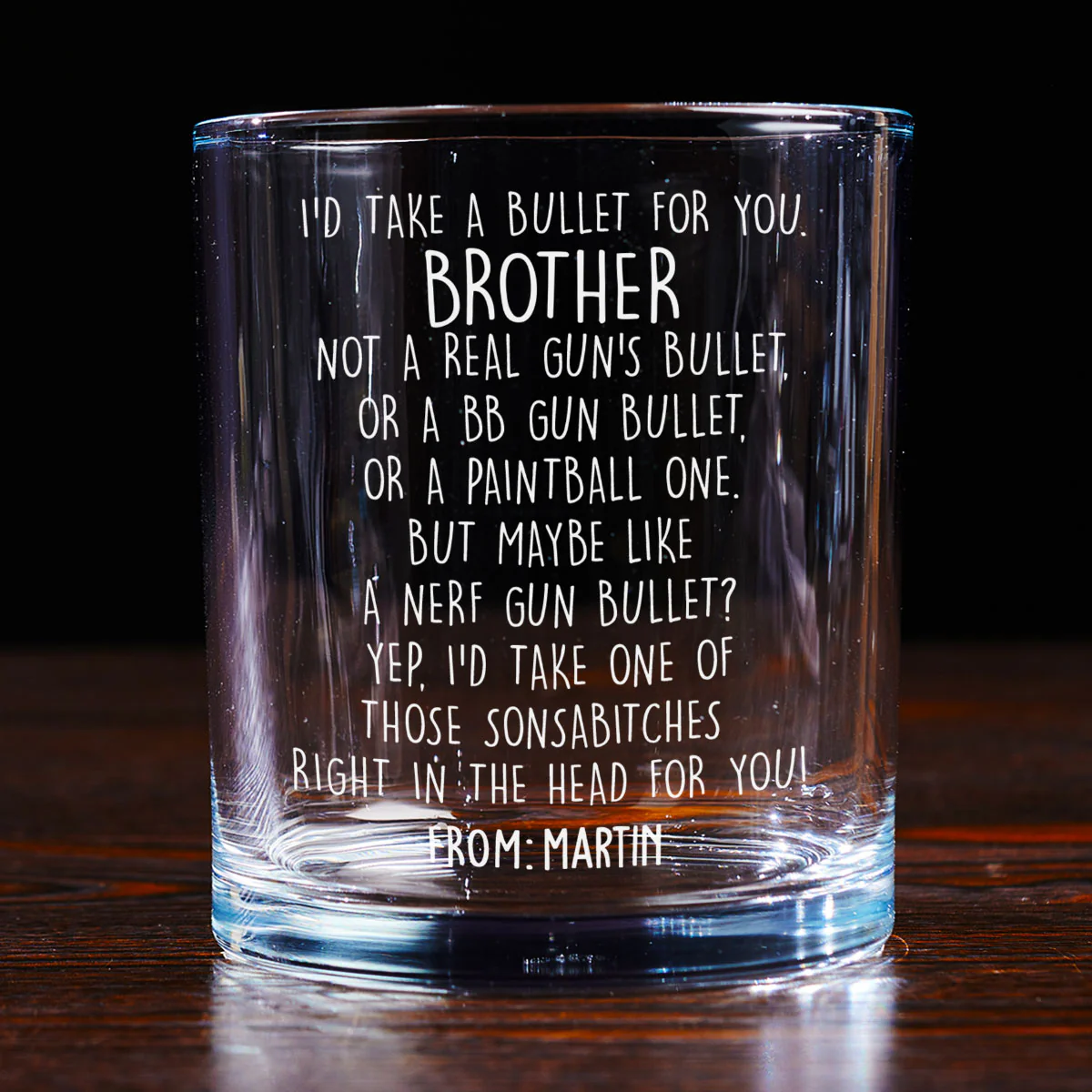 Right In The Head For You - Personalized Custom Whiskey Glass - Image 3
