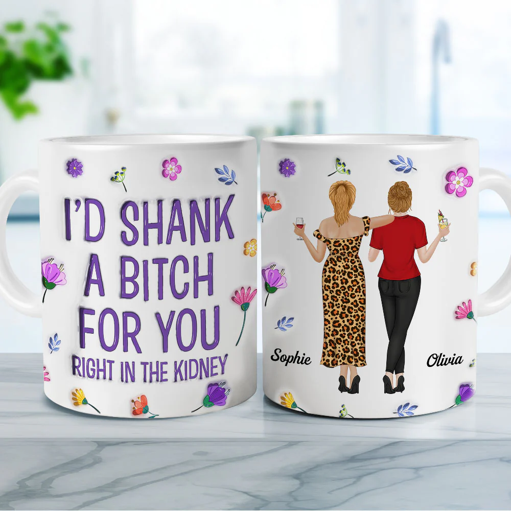 Right In The Kidney - Personalized Custom 3D Inflated Coffee Mug - Image 2