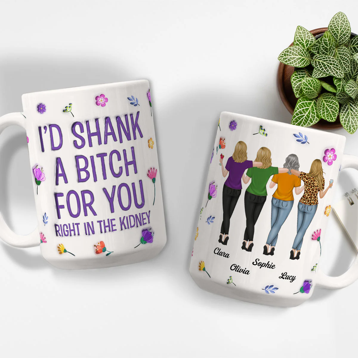 Right In The Kidney - Personalized Custom 3D Inflated Coffee Mug - Image 5