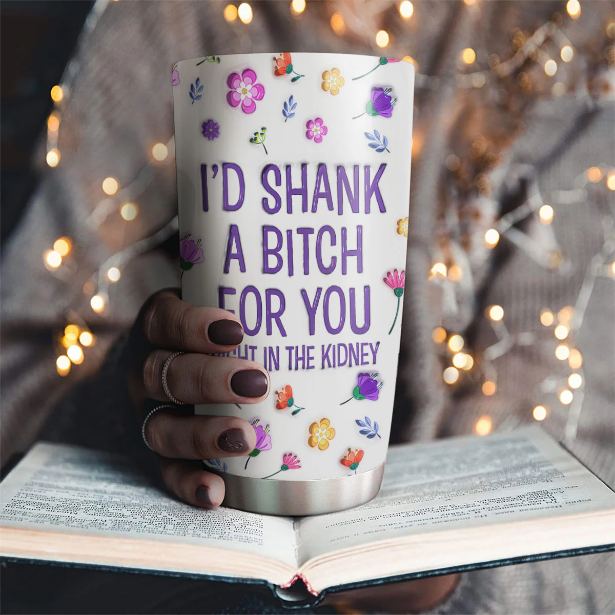Right In The Kidney - Personalized Custom 3D Inflated Tumbler - Image 2