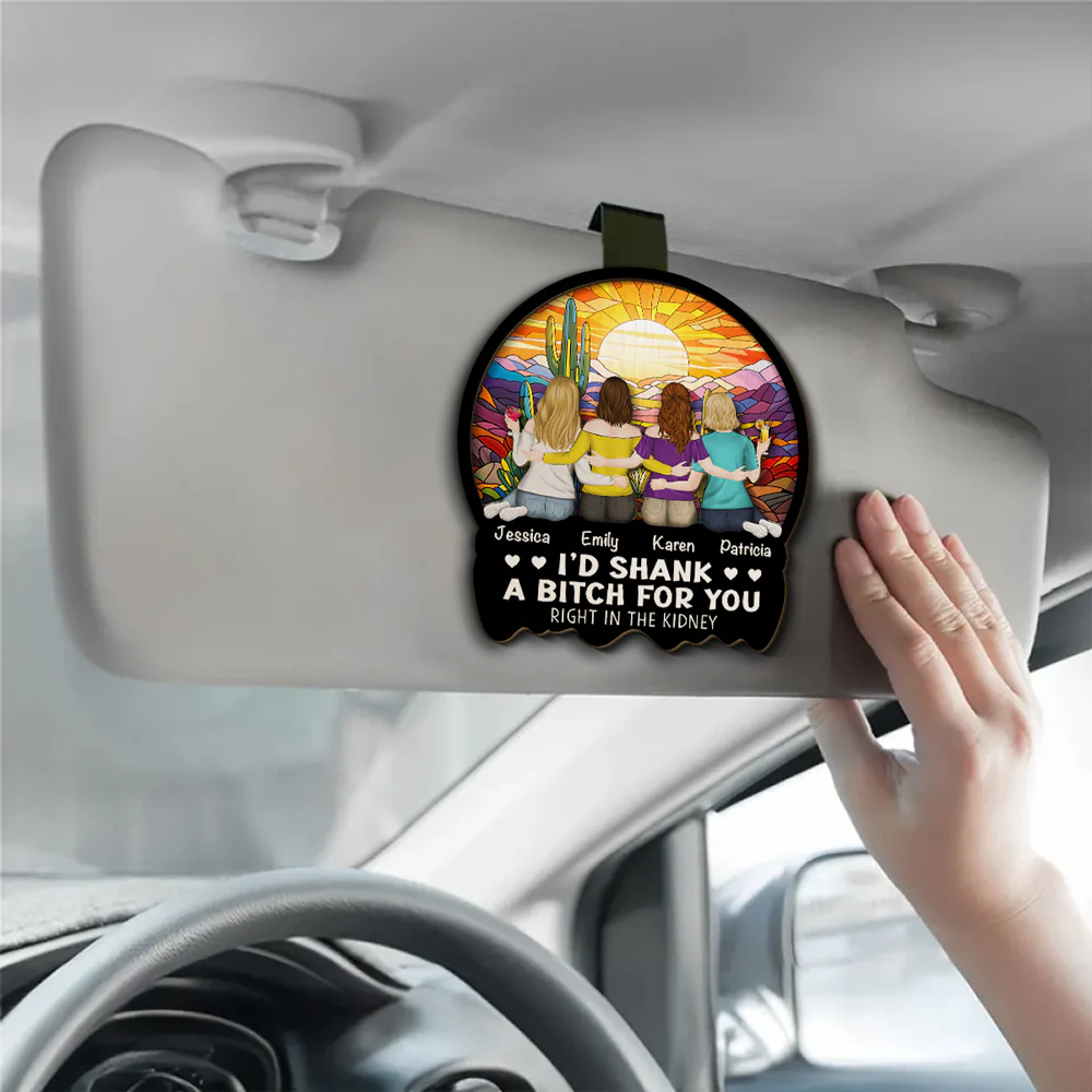 Right In The Kidney - Personalized Custom Car Visor Clip - Image 3