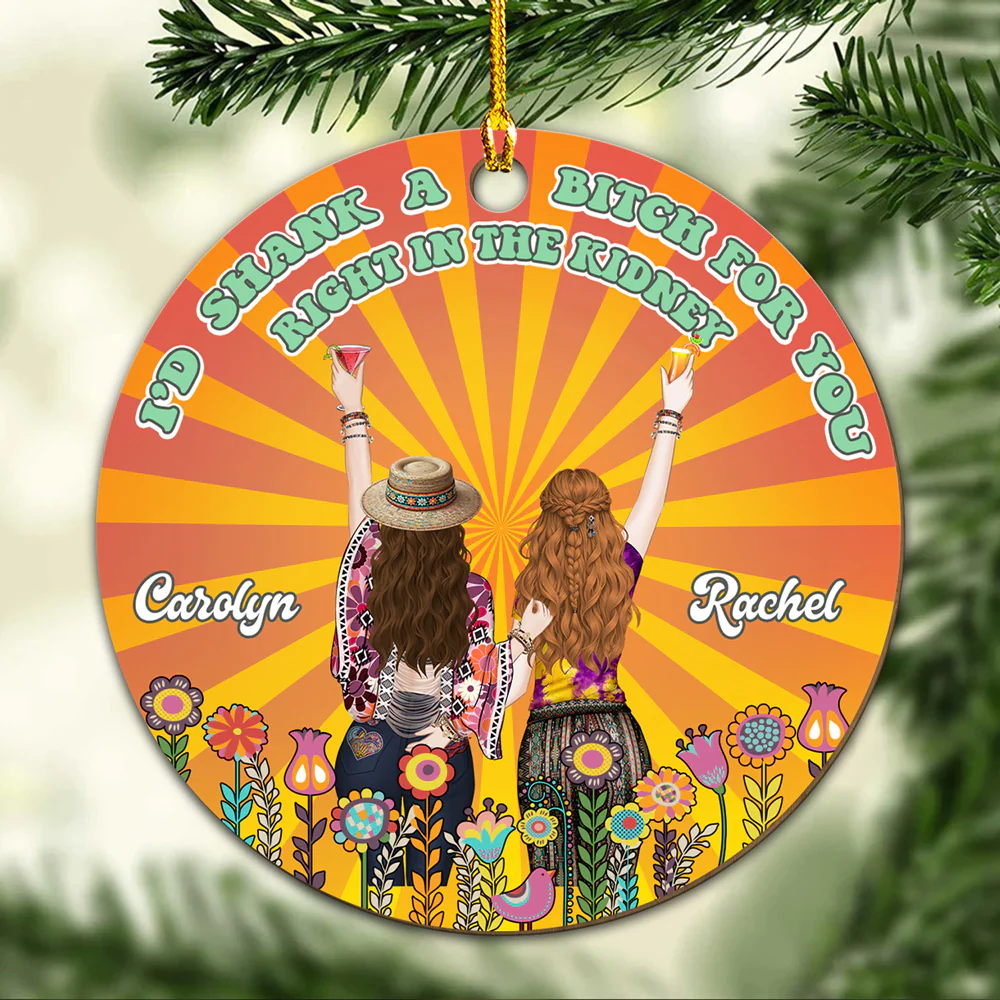 Right In The Kidney - Personalized Custom Wood Ornament - Image 4