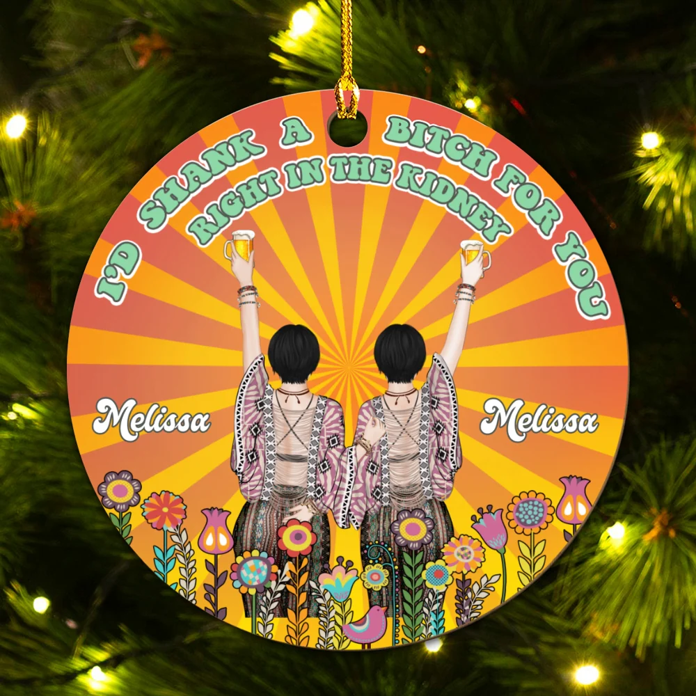 Right In The Kidney - Personalized Custom Wood Ornament - Image 5