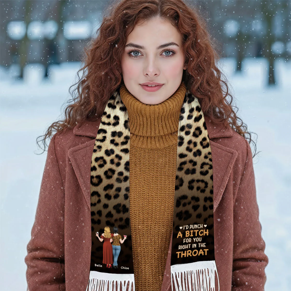 Right In The Throat - Personalized Custom Scarf - Image 2