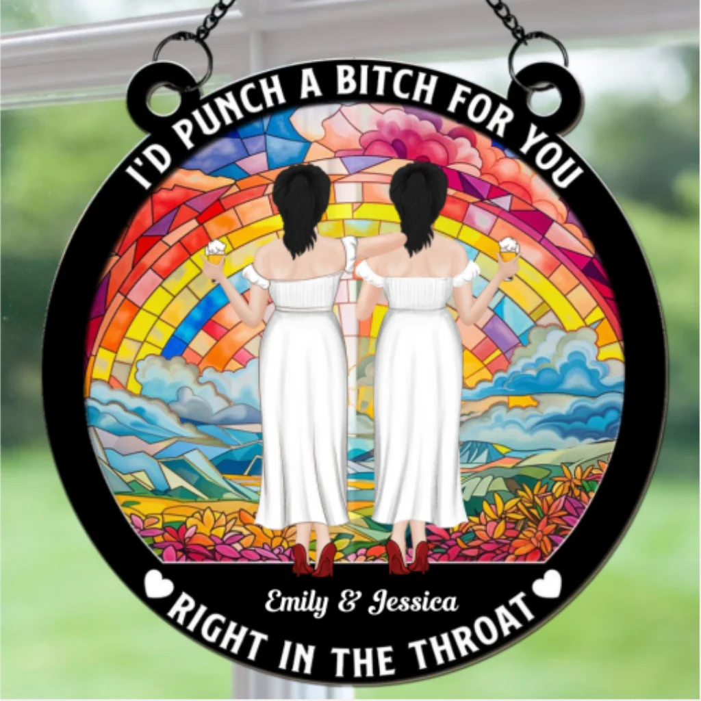 Right In The Throat - Personalized Custom Suncatcher - Image 6