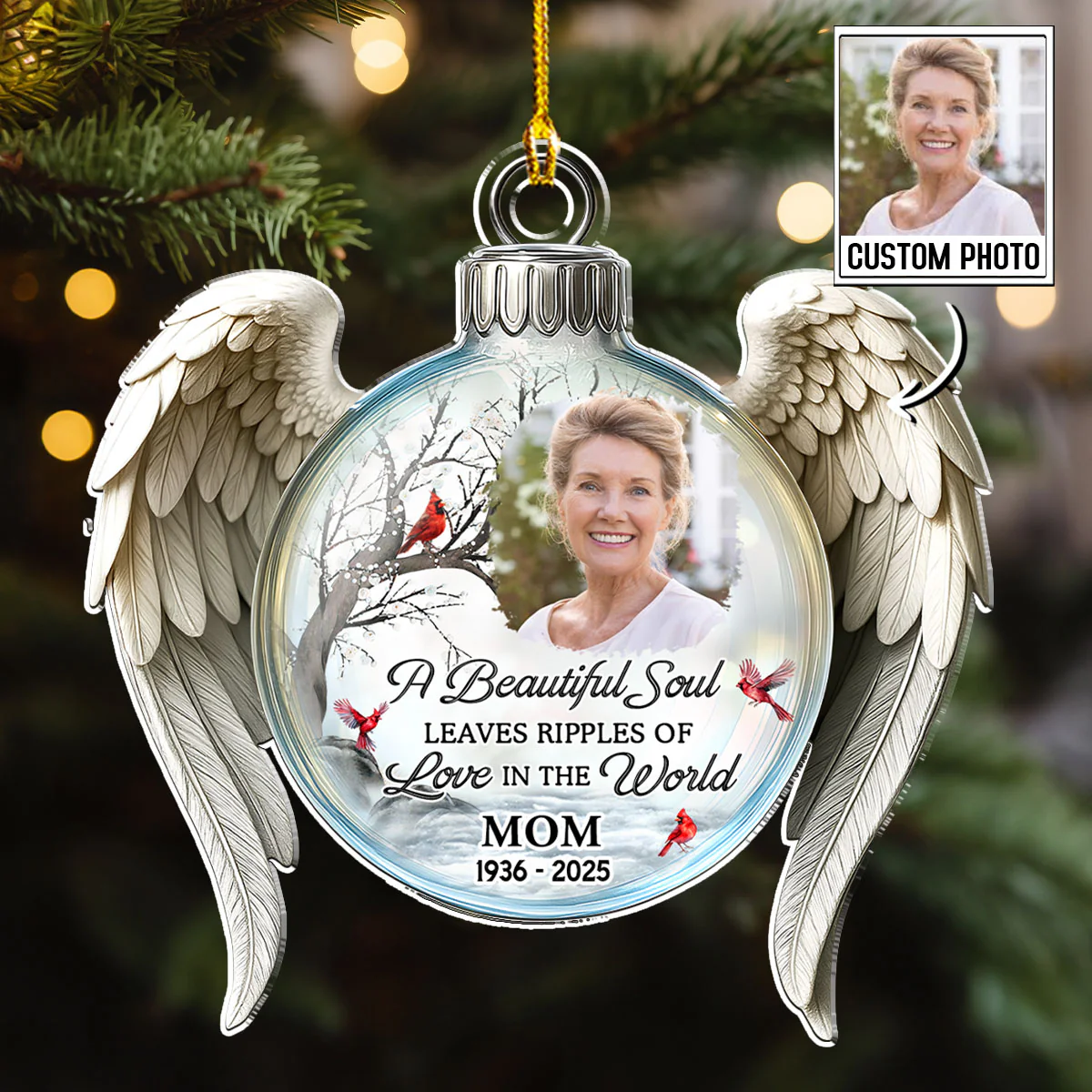 Ripple Of Love - Personalized Custom Acrylic Ornament