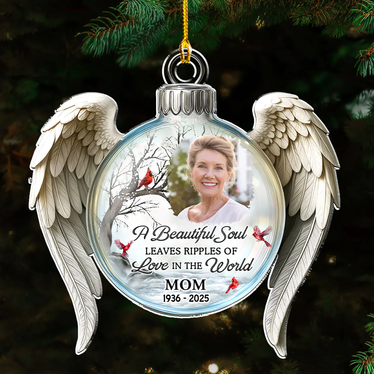 Ripple Of Love - Personalized Custom Acrylic Ornament - Image 2
