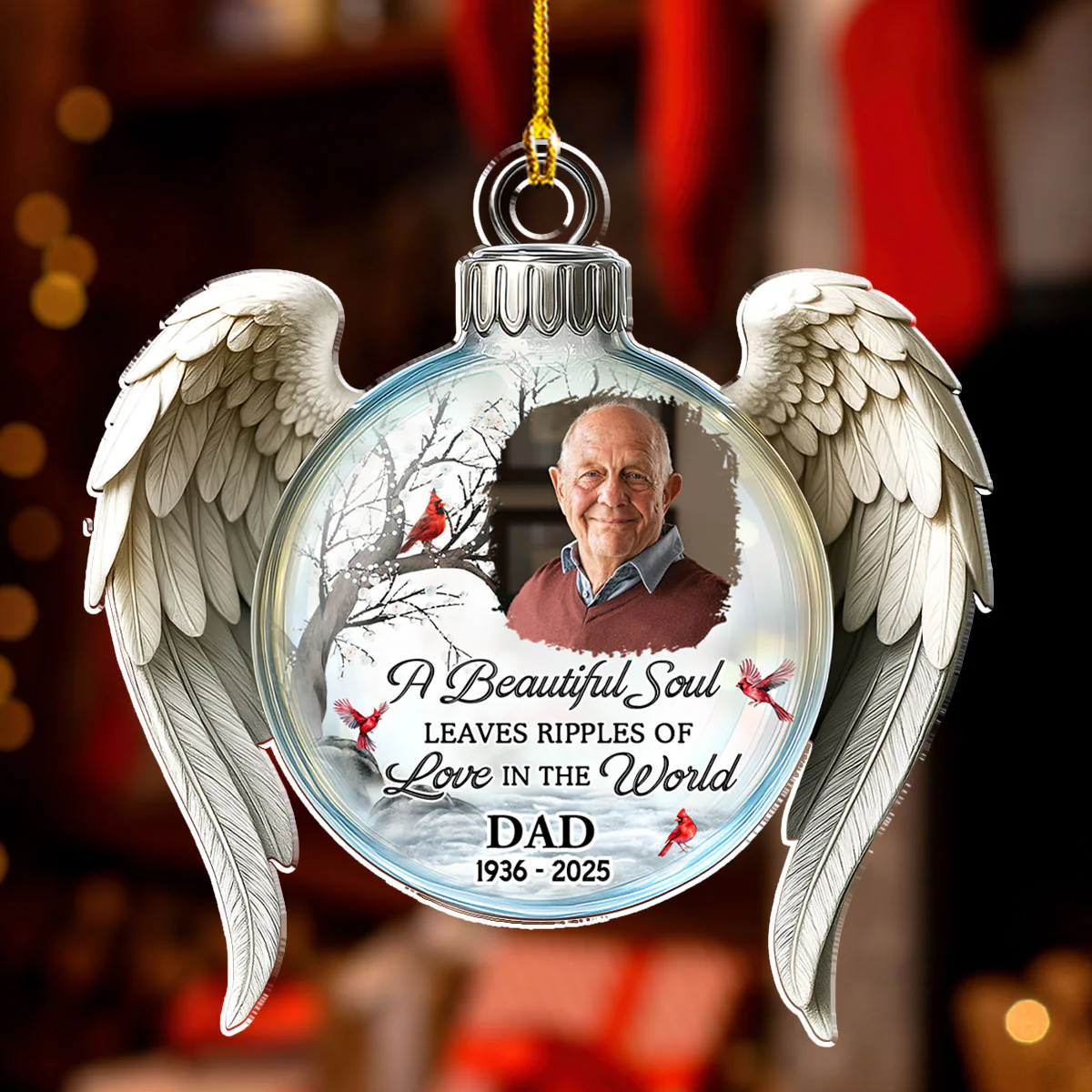 Ripple Of Love - Personalized Custom Acrylic Ornament - Image 3