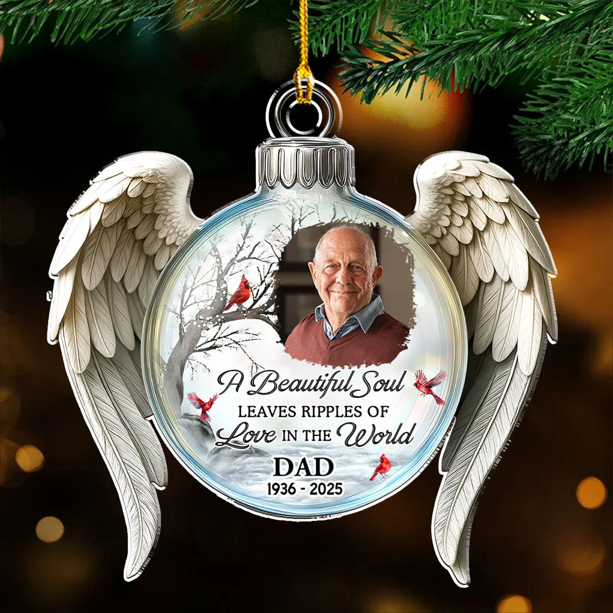 Ripple Of Love - Personalized Custom Acrylic Ornament - Image 4