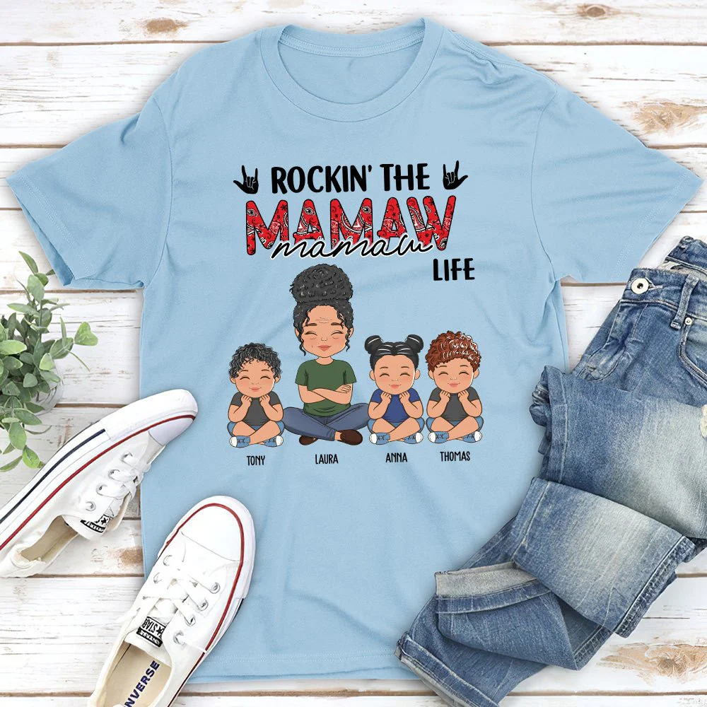 Rockin’ The Grandma Life - Personalized Custom Unisex T-shirt - Image 5
