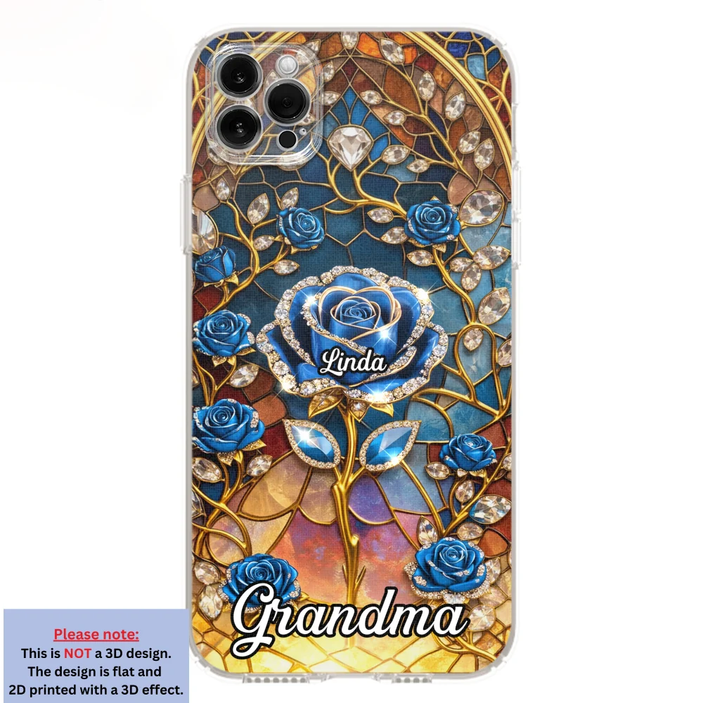 Rose Flower Grandma - Personalized Custom 3D Effect Phone Case - Image 11