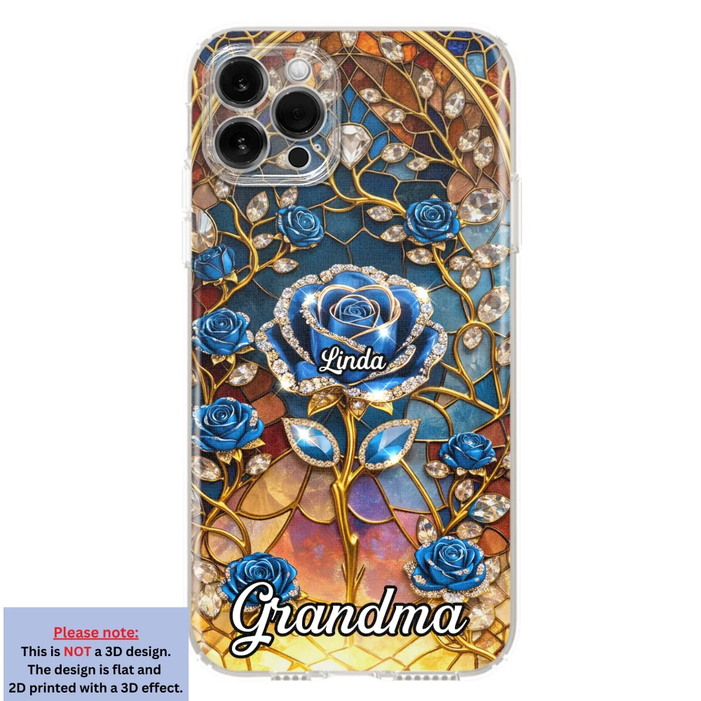Rose Flower Grandma - Personalized Custom 3D Effect Phone Case - Image 12