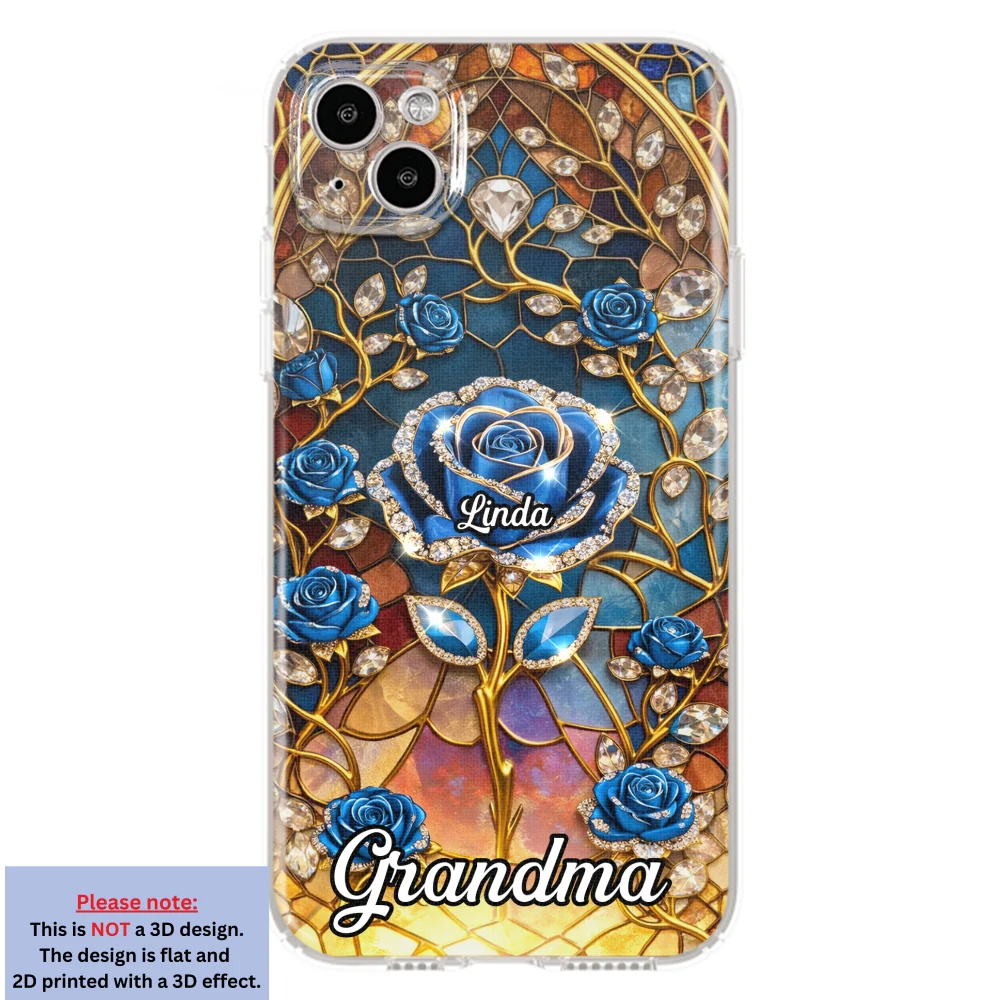 Rose Flower Grandma - Personalized Custom 3D Effect Phone Case - Image 13