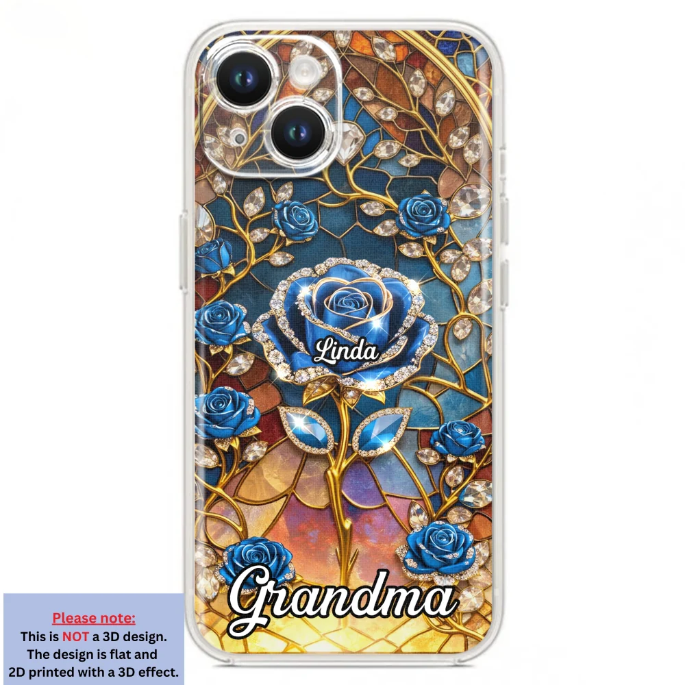 Rose Flower Grandma - Personalized Custom 3D Effect Phone Case - Image 16