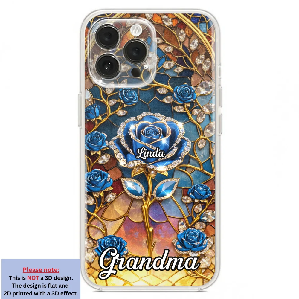 Rose Flower Grandma - Personalized Custom 3D Effect Phone Case - Image 19