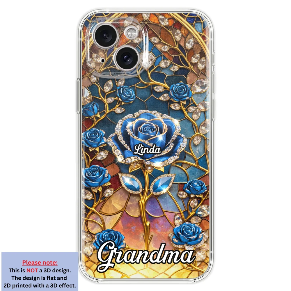 Rose Flower Grandma - Personalized Custom 3D Effect Phone Case - Image 20