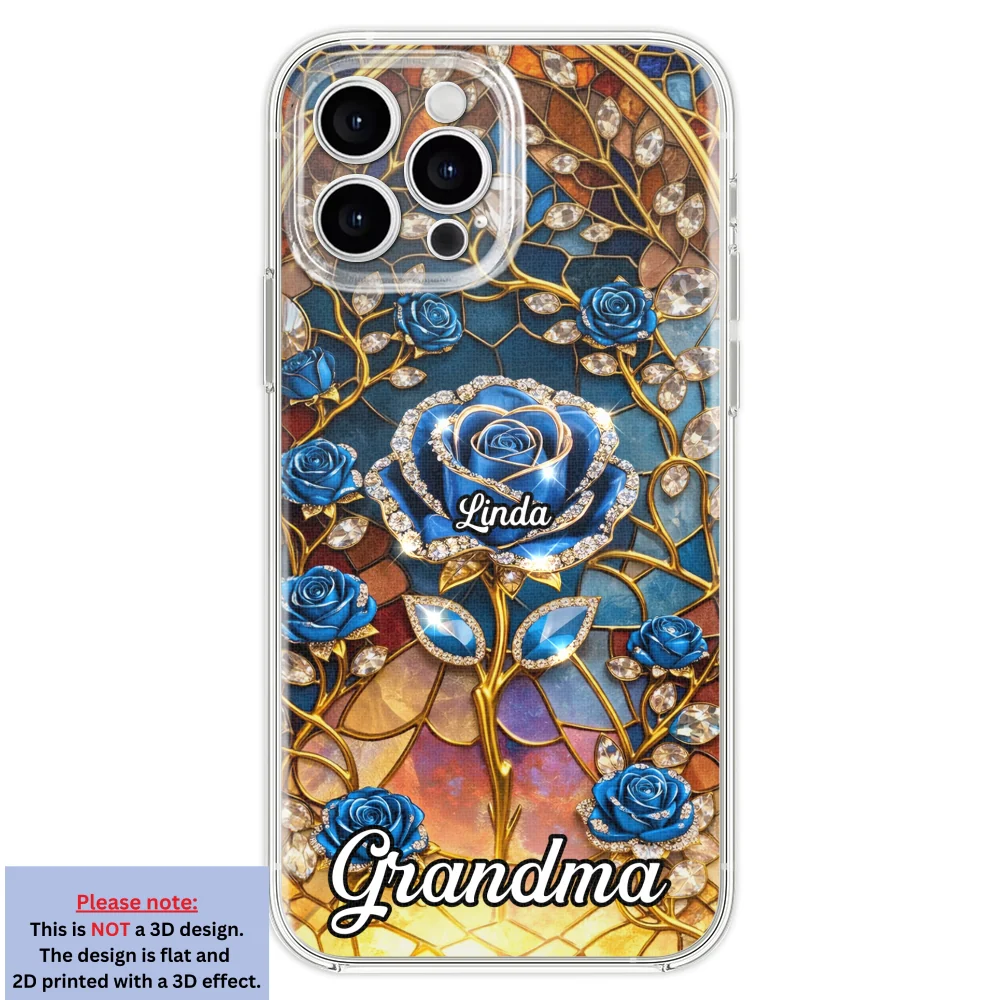 Rose Flower Grandma - Personalized Custom 3D Effect Phone Case - Image 21