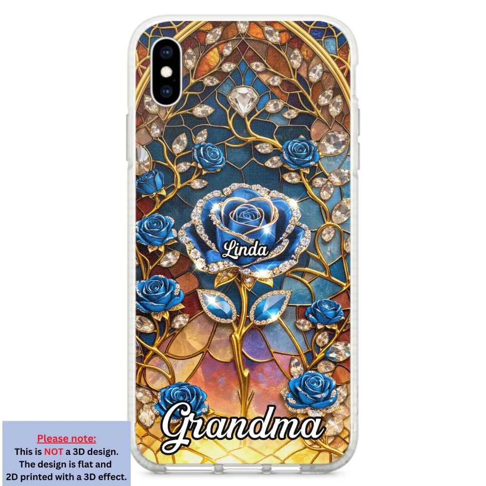 Rose Flower Grandma - Personalized Custom 3D Effect Phone Case - Image 23