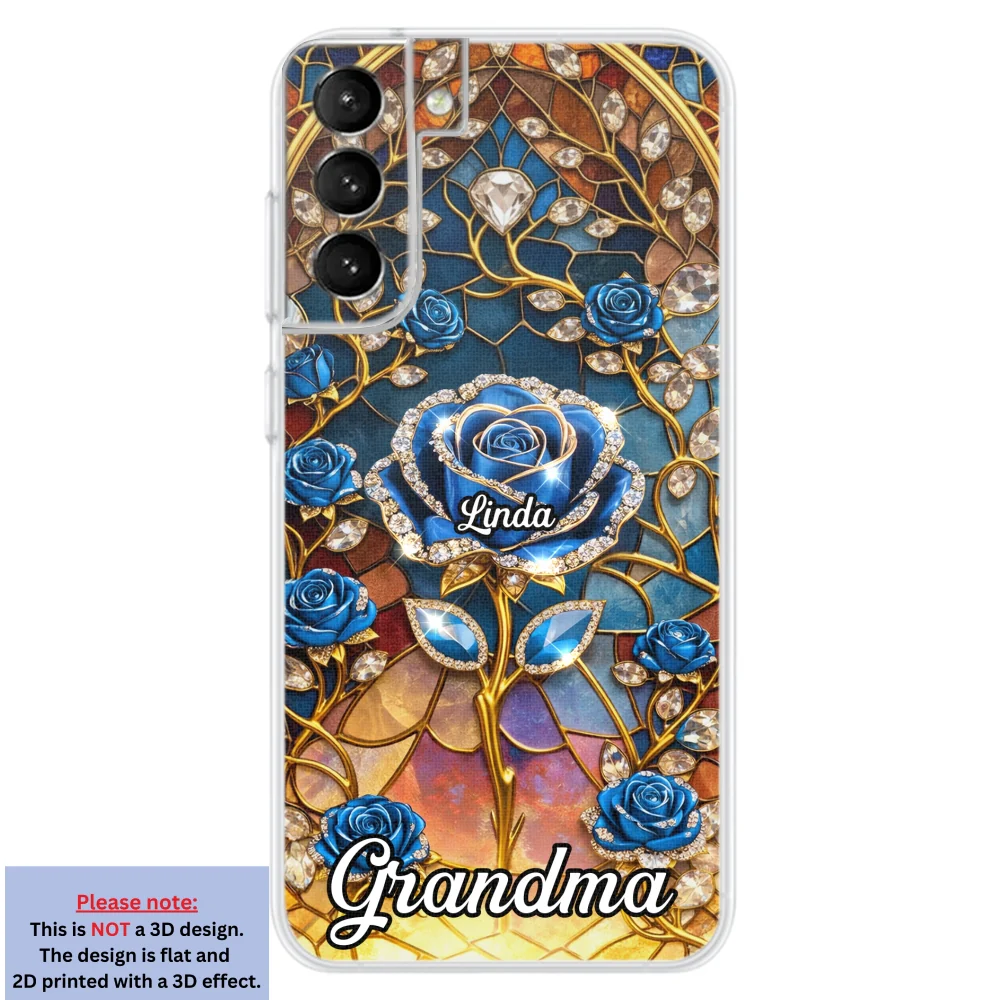 Rose Flower Grandma - Personalized Custom 3D Effect Phone Case - Image 31