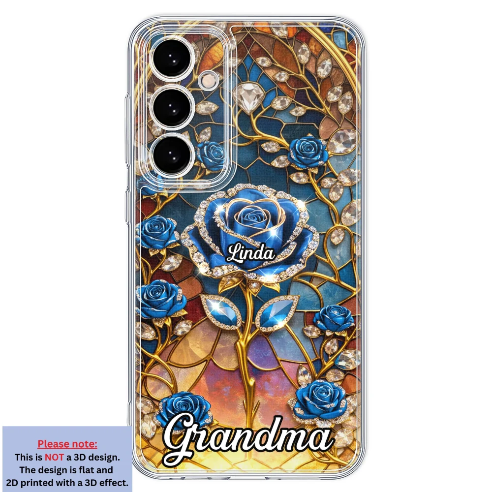 Rose Flower Grandma - Personalized Custom 3D Effect Phone Case - Image 34