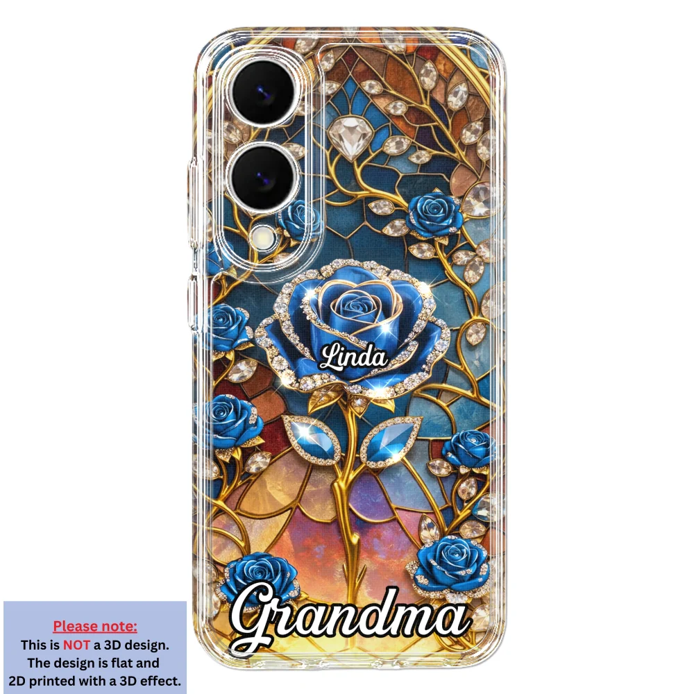 Rose Flower Grandma - Personalized Custom 3D Effect Phone Case - Image 37