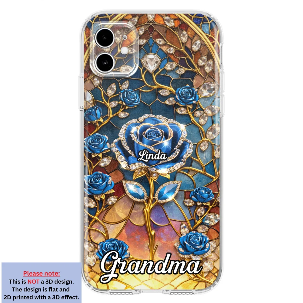 Rose Flower Grandma - Personalized Custom 3D Effect Phone Case - Image 7