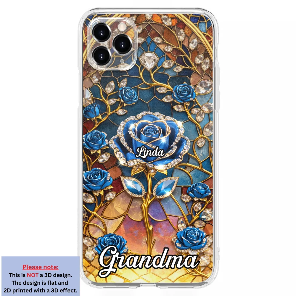 Rose Flower Grandma - Personalized Custom 3D Effect Phone Case - Image 8