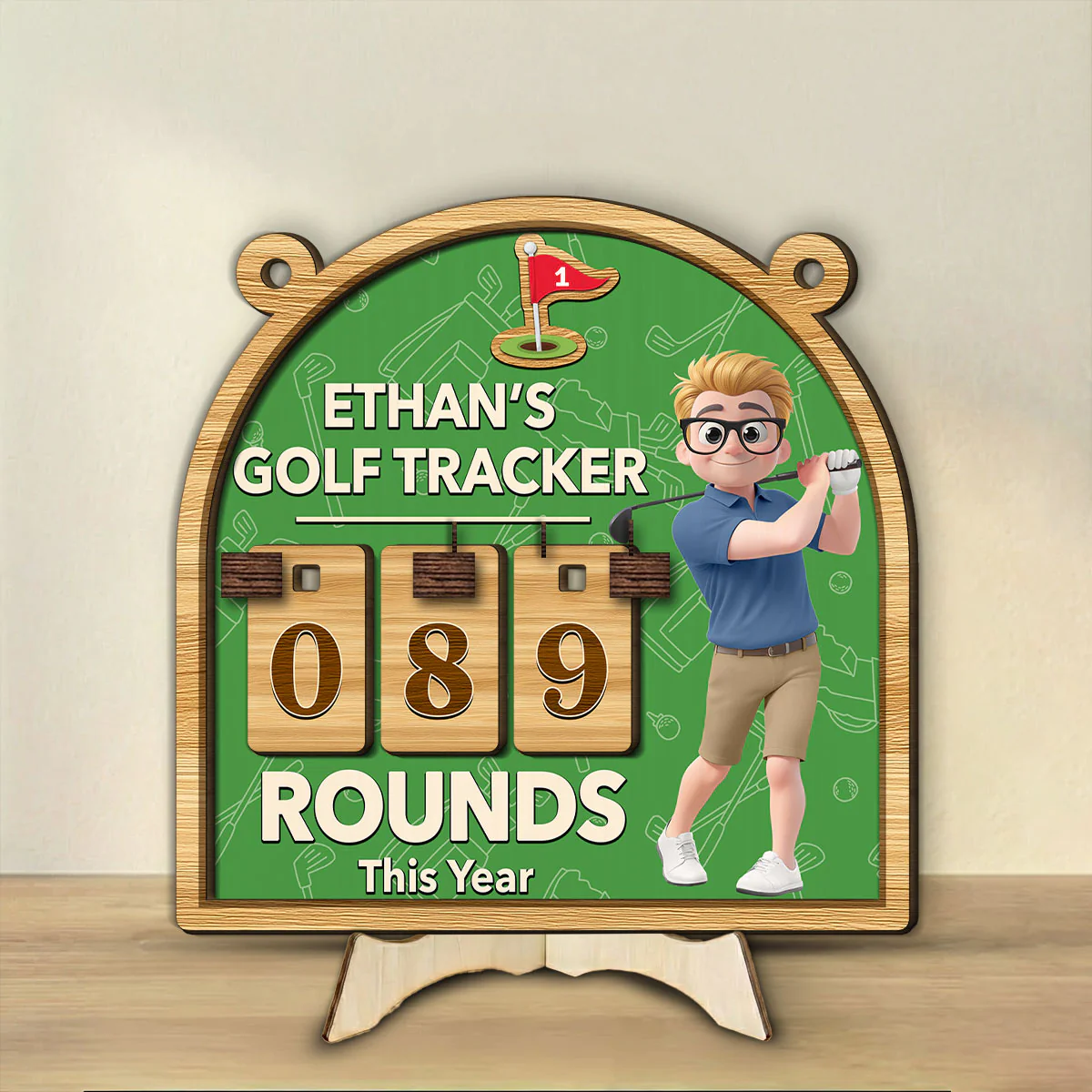 Rounds This Year - Personalized Custom Tracker Sign - Image 3