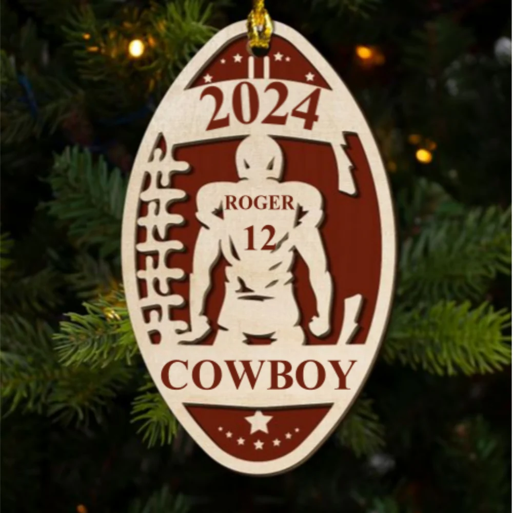 Rucking And Rolling On The Rugby Field - Personalized Custom 2-Layered Wood Ornament - Image 5