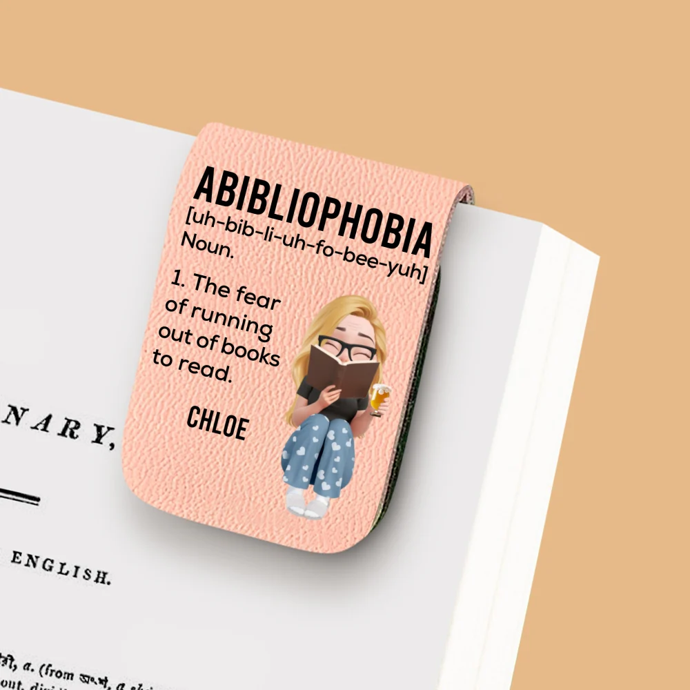 Running Out Of Books - Personalized Custom Leather Bookmark - Image 10