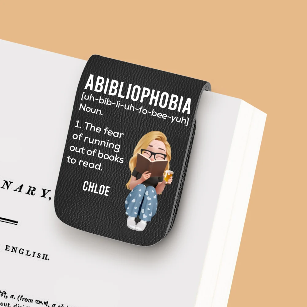 Running Out Of Books - Personalized Custom Leather Bookmark - Image 7