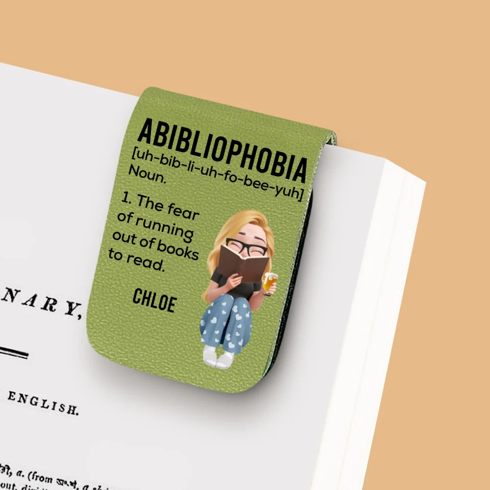 Running Out Of Books - Personalized Custom Leather Bookmark - Image 9