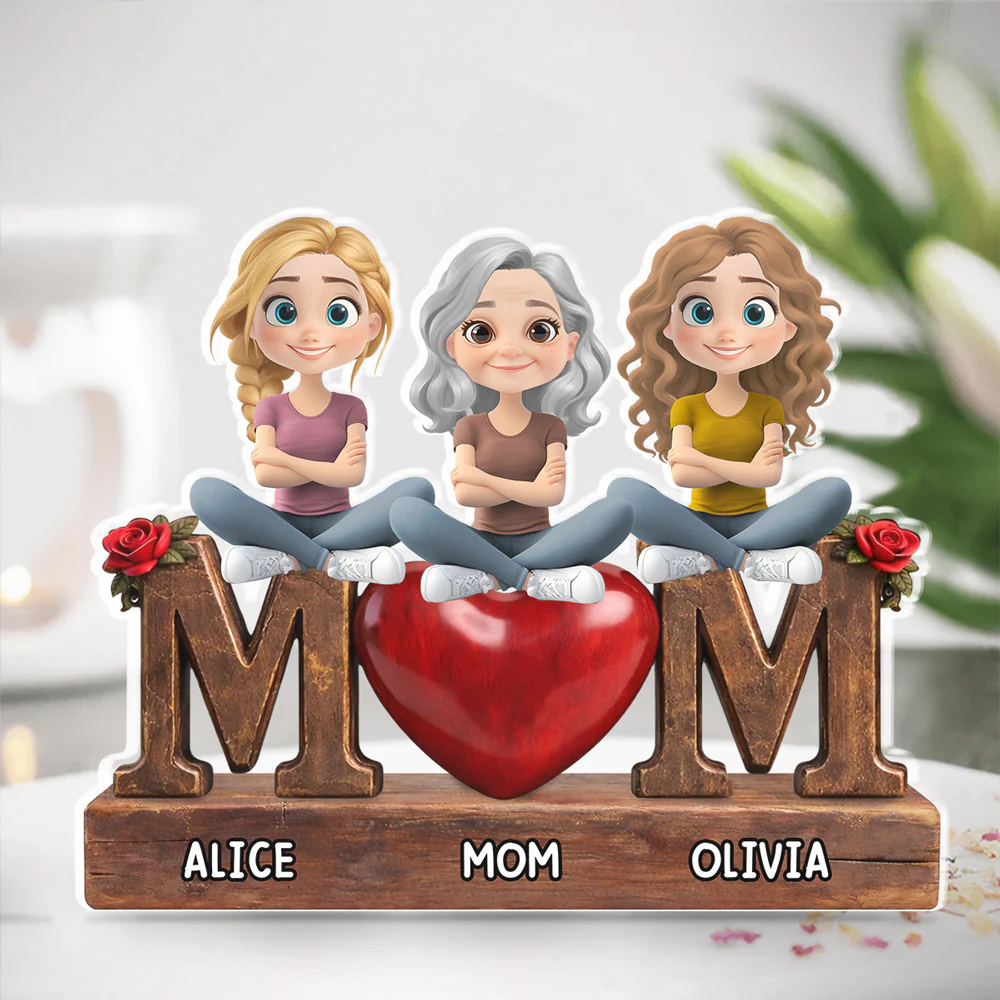 Safe in Mom Arms - Personalized Custom Acrylic Plaque