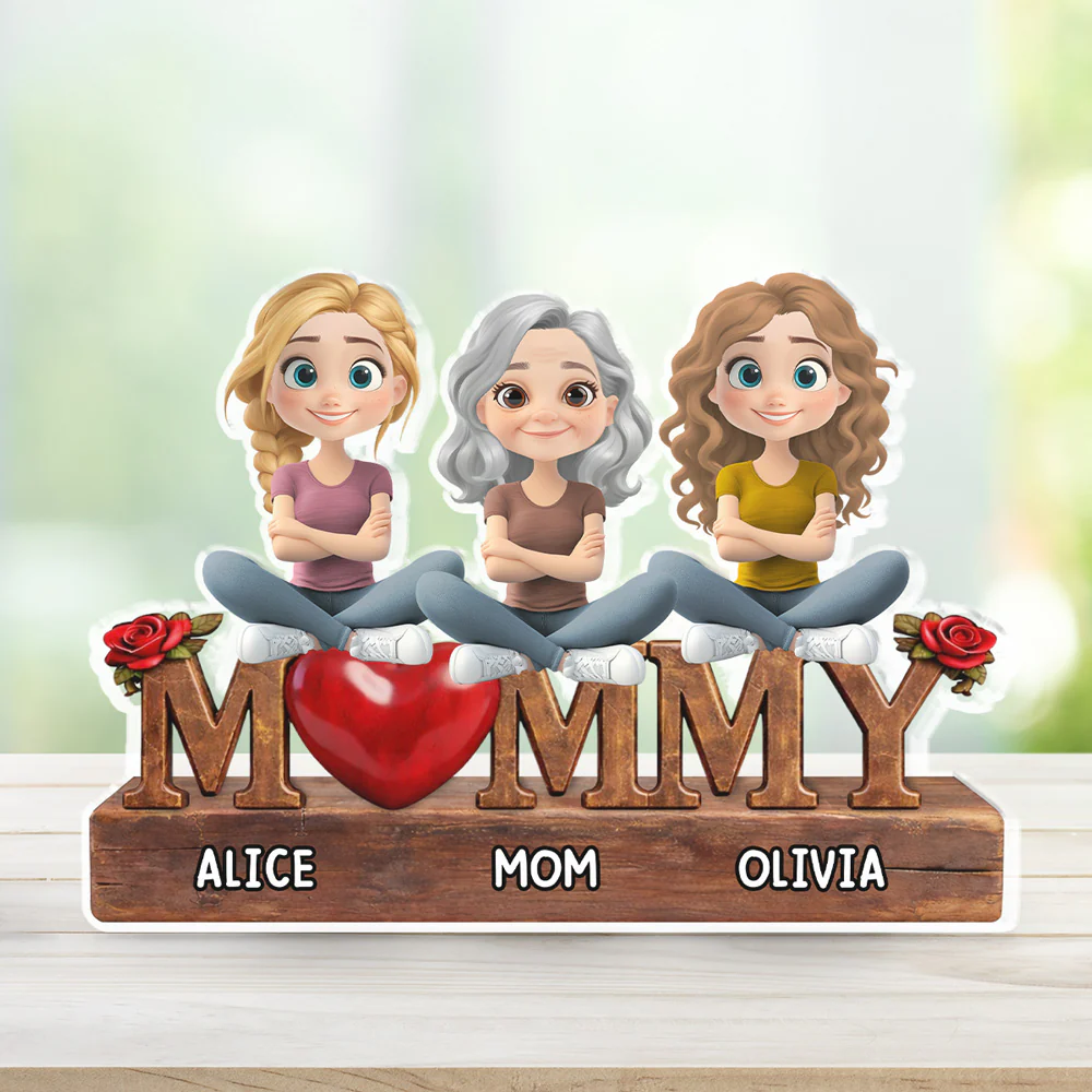 Safe in Mom Arms - Personalized Custom Acrylic Plaque - Image 3