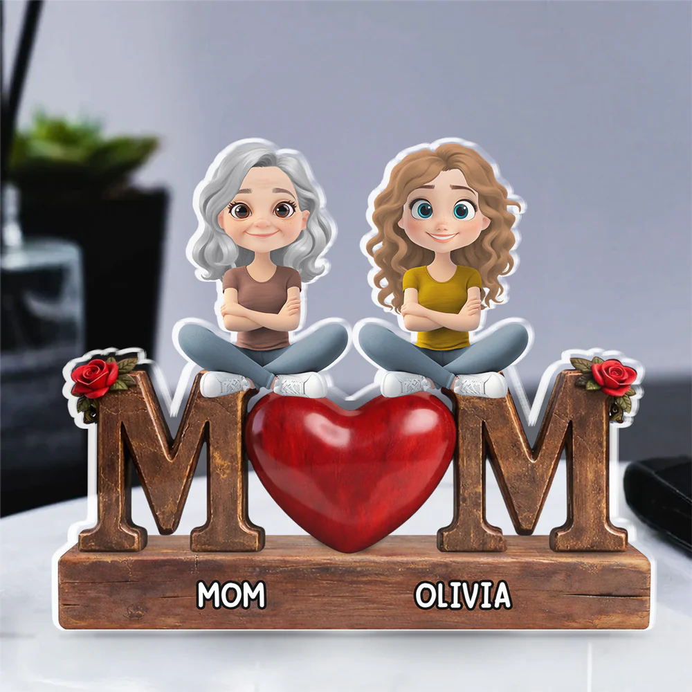 Safe in Mom Arms - Personalized Custom Acrylic Plaque - Image 4