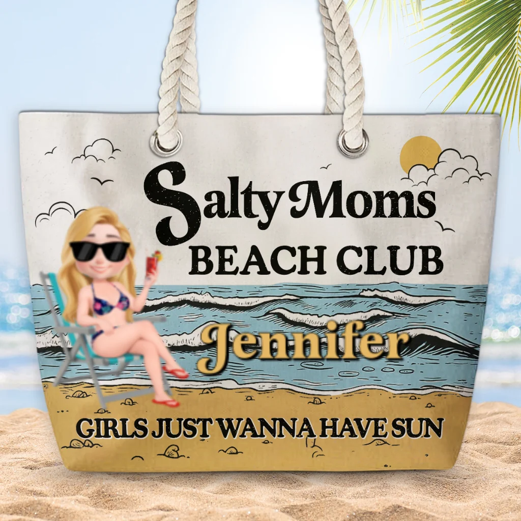 Salty Moms Club - Personalized Beach Bag - Image 6