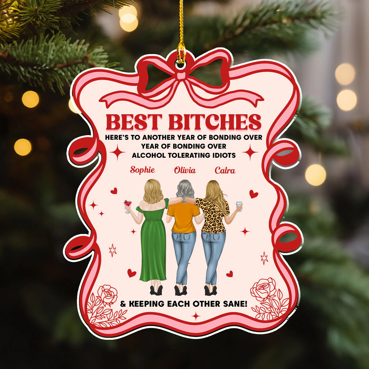 Sane Squad Friendship - Personalized Custom Acrylic Ornament - Image 4