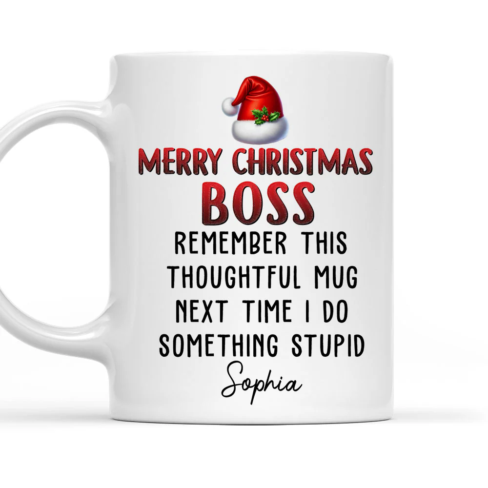 Santa Boss Christmas - Personalized Custom Coffee Mug