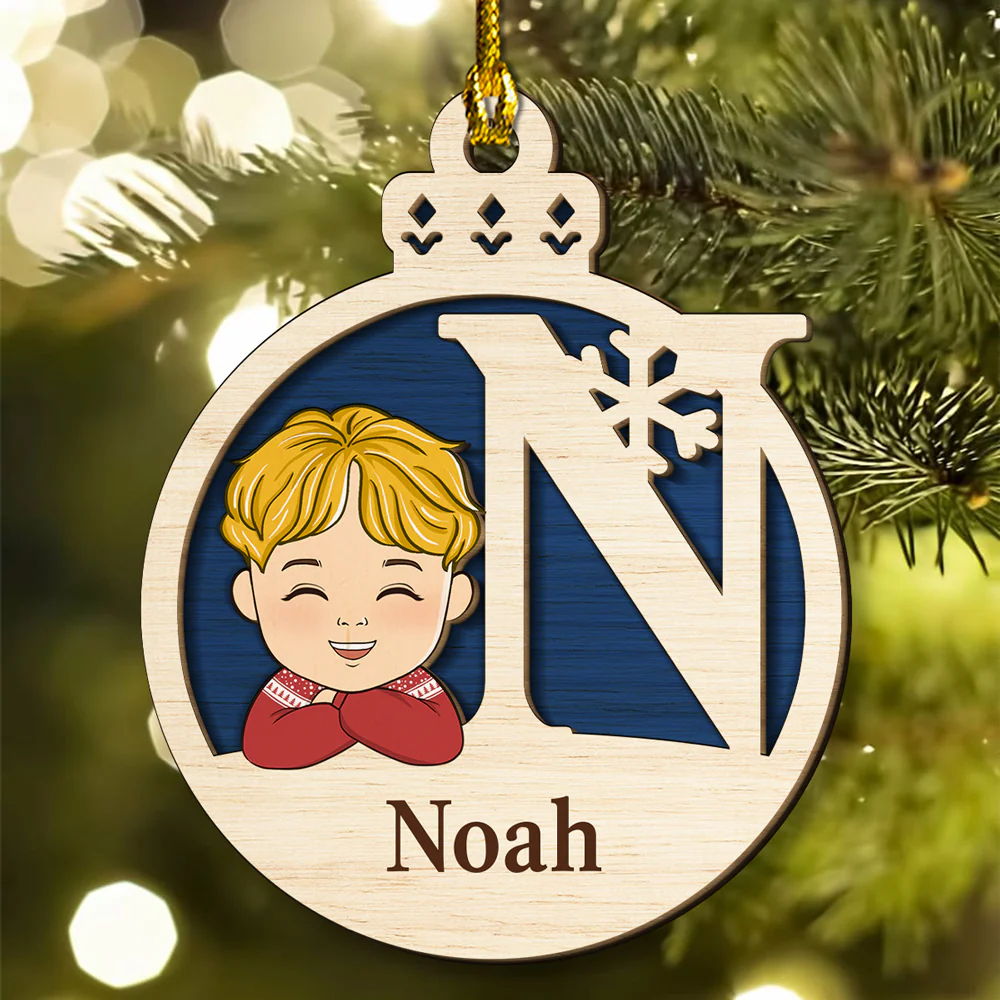 Santa Is Coming - Personalized Custom 2-Layered Wood Ornament - Image 5