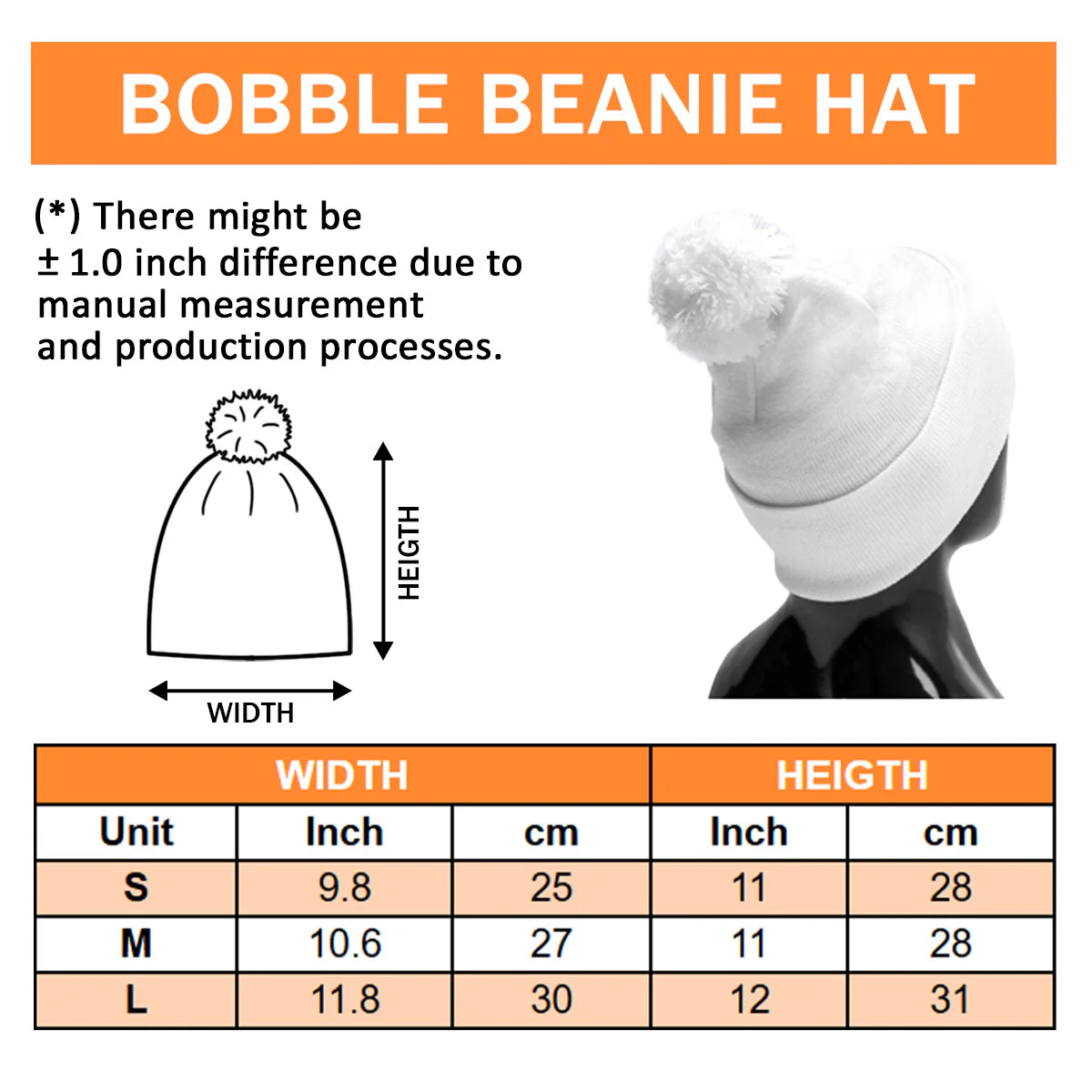 Santa Is Coming To Us - Personalized Custom Bobble Beanie Hat - Image 6