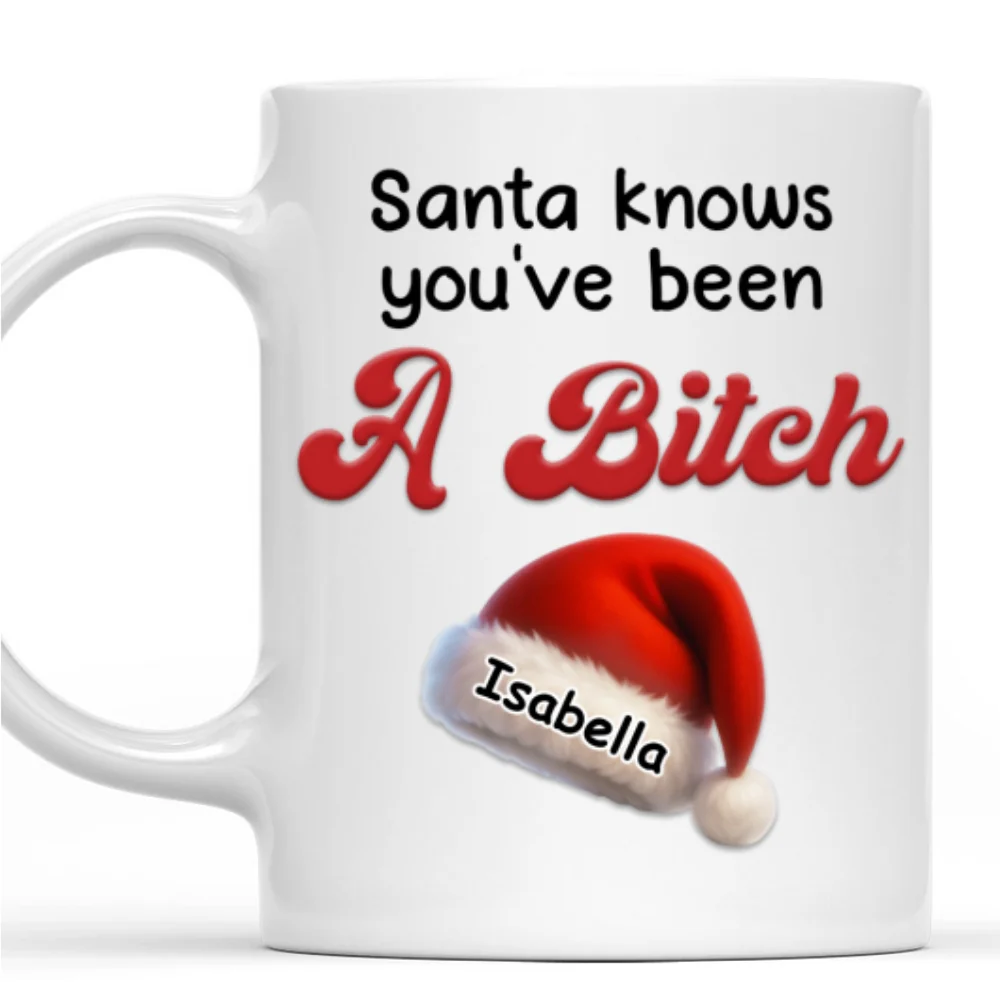 Santa Knows You - Personalized Custom Coffee Mug - Image 7