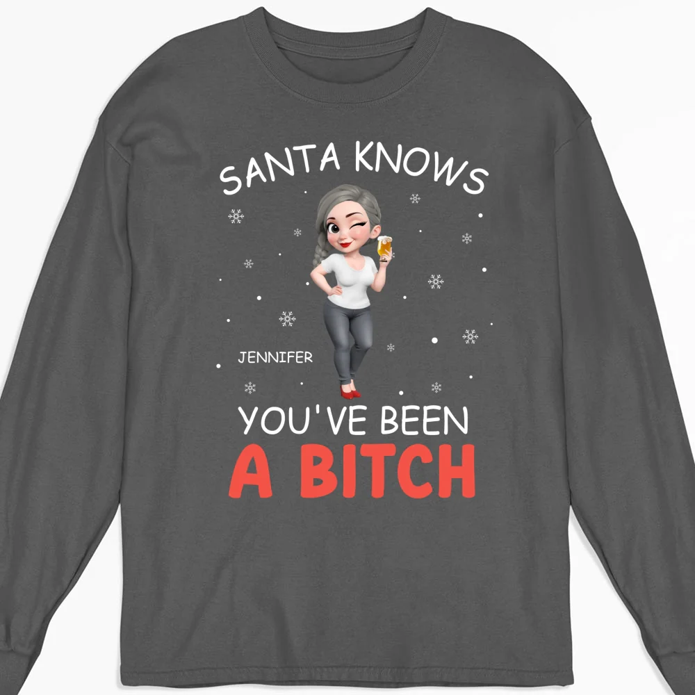 Santa Knows You - Personalized Custom Shirt - Image 11